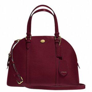 COACH Peyton leather cora domed satchel # F25671